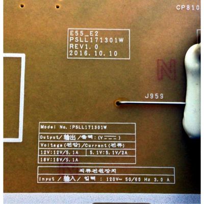 KIT DE TARJETAS PARA TV VIZIO / NUMERO DE PARTE MAIN 791.02401.A001 / ARS73401M010001 / 748.02410.0031 / 75502401A001 / FUENTE 056.04171.0041 / 056041710041 / PSLL171301W / PANEL LSC550FN11-802 / MODELO E55-E2 LWZQVIAT - Imagen 4